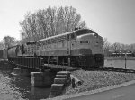 B&W of ELS 600 crossing Duck Creek